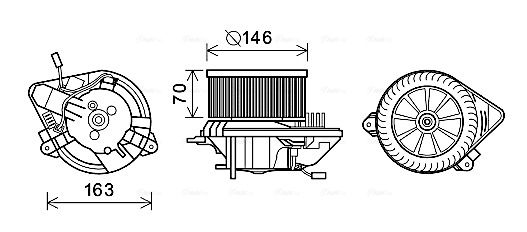 AVA QUALITY COOLING Вентилятор салона CN8295